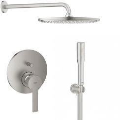 Set Kopfbrause Grohe Rainshower 26066DC0, Badewannen- und Duscharmatur Grohe Lineare 24064DC1, 26658DC0, 27400DC0, 28362DC1