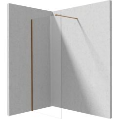 Deante Prizma Walk-In Duschwand 110 cm braun gebürstet/durchsichtiges Glas KTJ_C31P