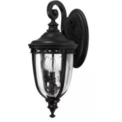 Elstead Lighting English Bridle Außenwandleuchte 3x60 W schwarz FE-EB2-M-BLK