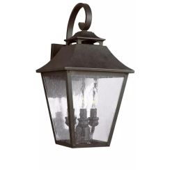 Elstead Lighting Galena Außenwandleuchte 3x40 W braun FE-GALENA2-L-SBL