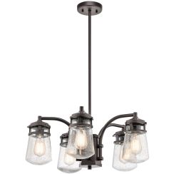 Elstead Lighting Lyndon Pendelleuchte 5x60 W braun KL-LYNDON-5P-AZ
