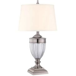 Elstead Lighting Dennison Tischlampe 1x60 W nickel-cremig QZ-DENNISON-PN