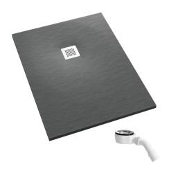 Schedpol Kalait Grey Stone Rechteckige Duschwanne 140x90 cm grau 3.3119/S/ST-M2