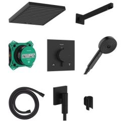 Hansgrohe Pulsify E Duschset Unterputz mit Thermostat mit Kopfbrause schwarz 24625670