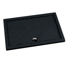 Schedpol Caspar Black Stone Rechteckige Duschwanne 100x70 cm schwarz 3.2248/C/ST
